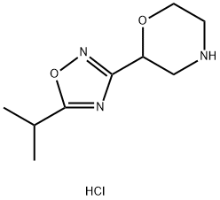 2-[5-(propan-2-yl)-1,2,4-oxadiazol-3-yl]morpholine hydrochloride Structure