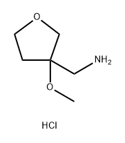 (3-methoxyoxolan-3-yl)methanamine hydrochloride 化学構造式