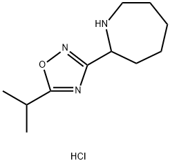 2-[5-(propan-2-yl)-1,2,4-oxadiazol-3-yl]azepane hydrochloride,1461713-91-6,结构式