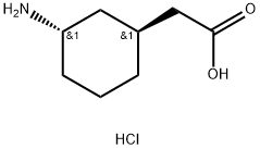 Cyclohexaneacetic acid, 3-amino-, hydrochloride (1:1), (1S,3S)- Structure