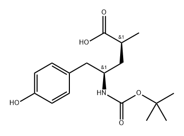Benzenepentanoic acid, γ-[[(1,1-dimethylethoxy)carbonyl]amino]-4-hydroxy-α-methyl-, (αS,γR)- Structure