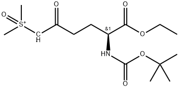 Sulfoxonium, [(5S)-5-[[(1,1-dimethylethoxy)carbonyl]amino]-6-ethoxy-2,6-dioxohexyl]dimethyl-, inner salt Structure