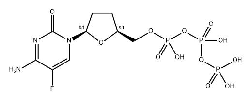 2',3'-dideoxy-5-fluorocytidine 5'-triphosphate Struktur