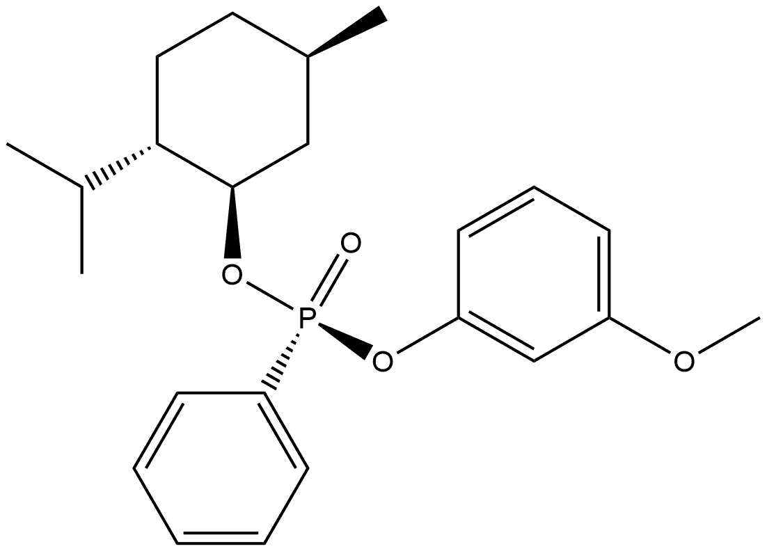(RP)-(-)-薄荷基-O-3-甲氧苯基苯基膦酸酯,1463876-19-8,结构式