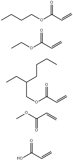 2-Propenoic acid, polymer with butyl 2-propenoate, 2-ethylhexyl 2-propenoate, ethyl 2-propenoate and methyl 2-propenoate,146389-84-6,结构式