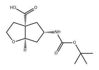 (3aS,5S,6aR)-5-((tert-butoxycarbonyl)amino)hexahydro-2H-cyclopenta[b]furan-3a-carboxylic acid|