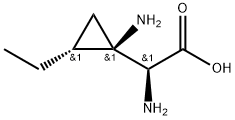 Cyclopropaneacetic acid, alpha,1-diamino-2-ethyl-, [1R-[1alpha,1(S*),2beta]]- (9CI) 化学構造式