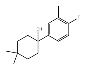 1-(4-fluoro-3-methylphenyl)-4,4-dimethylcyclohexanol,1465286-27-4,结构式