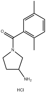 (3-氨基吡咯烷-1-基)(2,5-二甲基苯基)甲酮盐酸盐, 1465357-67-8, 结构式