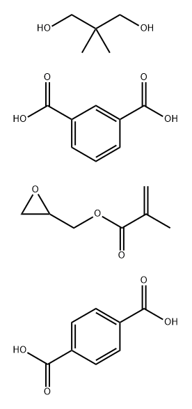 1,3-Benzenedicarboxylic acid, polymer with 1,4-benzenedicarboxylic acid, 2,2-dimethyl-1,3-propanediol and oxiranylmethyl 2-methyl-2-propenoate 结构式