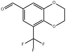 8-(Trifluoromethyl)-2,3-dihydro-1,4-benzodioxine-6-carbaldehyde 结构式