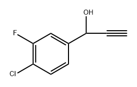 1-(4-Chloro-3-fluorophenyl)prop-2-yn-1-ol 化学構造式