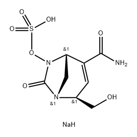 1 ,6-DIAZABICYCLO[3.2.1 ]OCT-3-ENE-4-CARBOX AMIDE, 2-(HYDROXYMETHYL)-7-OXO-6-(SULFOOXY)-, SODIUM SAL,1467157-31-8,结构式