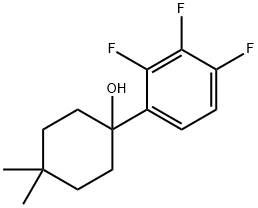 4,4-dimethyl-1-(2,3,4-trifluorophenyl)cyclohexanol,1468807-66-0,结构式