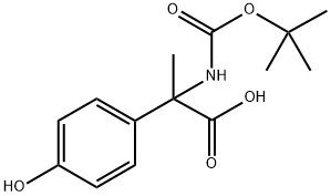 2-tert-Butoxycarbonylamino-2-(4-hydroxy-phenyl)-propionic acid Structure