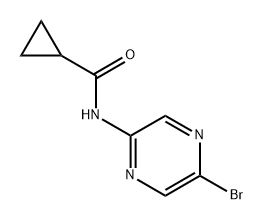 Cyclopropanecarboxamide, N-(5-bromo-2-pyrazinyl)- 结构式