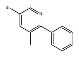 5-Bromo-3-methyl-2-phenyl-pyridine,1469759-14-5,结构式