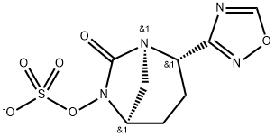 Sulfuric acid, mono[(1R,2S,5R)-2-(1,2,4-oxadiazol-3-yl)-7-oxo-1,6-diazabicyclo[3.2.1]oct-6-yl] ester, ion(1-) Structure