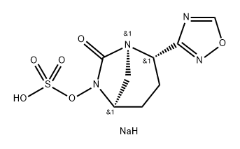 sodium (2S,5R)-2-(1,2,4-oxadiazol-3-yl)-7-oxo-1,6-diazabicyclo[3.2.1]octan-6-yl sulfate Structure