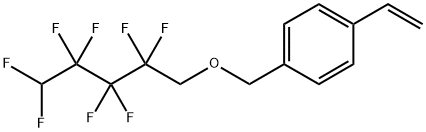 1-乙烯基-4-[[ (2,2,3,3,4,4,5,5-八氟戊基)氧叉基]甲基]苯,147265-47-2,结构式