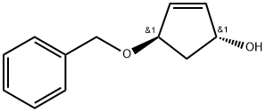 rel-(1R,4R)-4-(Benzyloxy)cyclopent-2-en-1-ol Structure