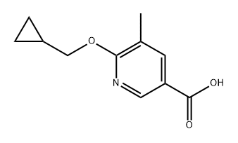 6-(Cyclopropylmethoxy)-5-methylnicotinic acid Struktur