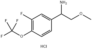 1-(3-氟-4-(三氟甲氧基)苯基)-2-甲氧基-1-胺盐酸盐 结构式