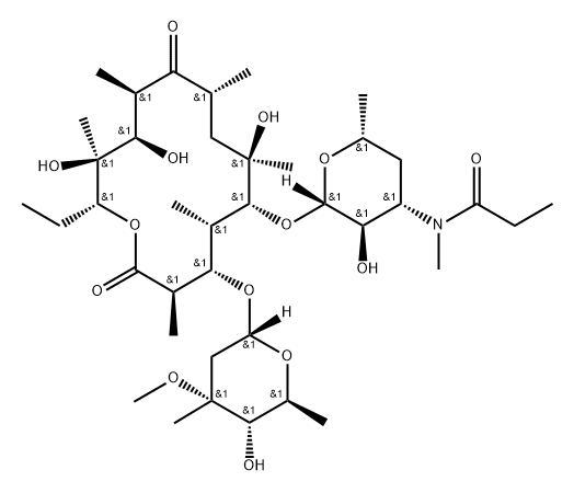 N-Demethyl-N-Propanoyl Erythromycin Struktur