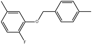 1-Fluoro-4-methyl-2-[(4-methylphenyl)methoxy]benzene Struktur