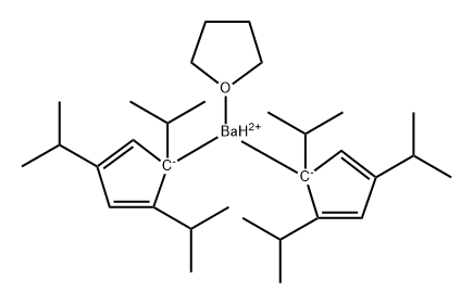 Bis(1,2,4-tri-i-propylcyclopentadienyl)barium*THF Structure