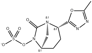 Sulfuric acid, mono[(1R,2S,5R)-2-(5-methyl-1,3,4-oxadiazol-2-yl)-7-oxo-1,6-diazabicyclo[3.2.1]oct-6-yl] ester, ion(1-) Structure