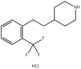 4-{2-[2-(trifluoromethyl)phenyl]ethyl}piperidine hydrochloride Structure