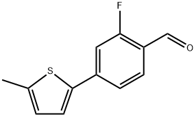 2-fluoro-4-(5-methylthiophen-2-yl)benzaldehyde Structure