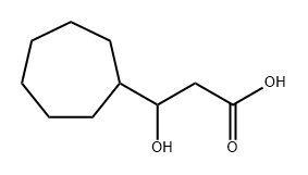 Cycloheptanepropanoic acid, β-hydroxy- Structure