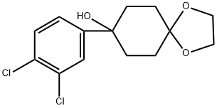 8-(3,4-dichlorophenyl)-1,4-dioxaspiro[4.5]decan-8-ol Structure