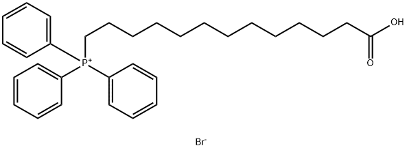 Phosphonium, (12-carboxydodecyl)triphenyl-, bromide (1:1) Structure