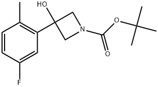 1,1-Dimethylethyl 3-(5-fluoro-2-methylphenyl)-3-hydroxy-1-azetidinecarboxylate,1484142-37-1,结构式