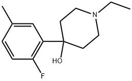 1-Ethyl-4-(2-fluoro-5-methylphenyl)-4-piperidinol 结构式