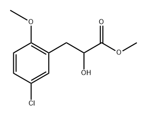 3-(5-氯-2-甲氧基苯基)-2-羟基丙酸甲酯 结构式