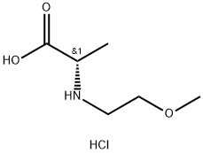 2-[(2-methoxyethyl)amino]propanoic acid hydrochloride Structure