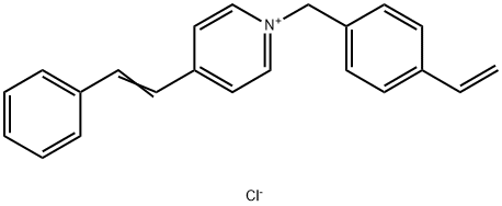 1-[(4-乙烯基苯基)甲基]-4-(2-苯基乙烯基)吡啶氯化物, 14866-53-6, 结构式