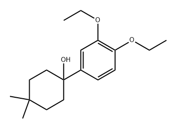 1-(3,4-diethoxyphenyl)-4,4-dimethylcyclohexanol,1486707-22-5,结构式