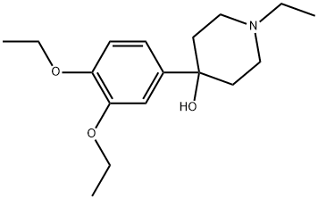 4-(3,4-Diethoxyphenyl)-1-ethyl-4-piperidinol 结构式