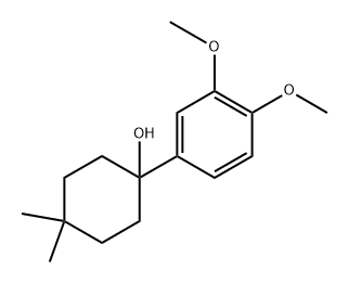 1-(3,4-dimethoxyphenyl)-4,4-dimethylcyclohexanol 化学構造式