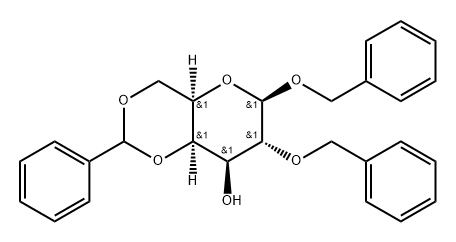 Benzyl 2-O-benzyl-4-O,6-O-benzylidene-β-D-galactopyranoside Struktur