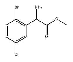 Benzeneacetic acid, α-amino-2-bromo-5-chloro-, methyl ester Struktur