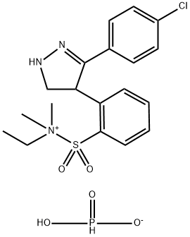 N-{[4-[3-(4-Chlorophenyl)-4,5-dihydro-1H-pyrazol-4-yl]-phenylsulfonyl}}-N,N 结构式