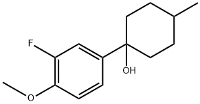 1-(3-fluoro-4-methoxyphenyl)-4-methylcyclohexanol 结构式