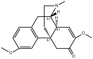 Morphinan-6-one, 7,8-didehydro-3,7-dimethoxy-17-methyl-, L-(+)- 化学構造式