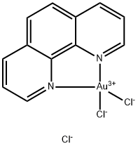 Gold(1+), dichloro(1,10-phenanthroline-κN1,κN10)-, chloride (1:1), (SP-4-2)- Struktur